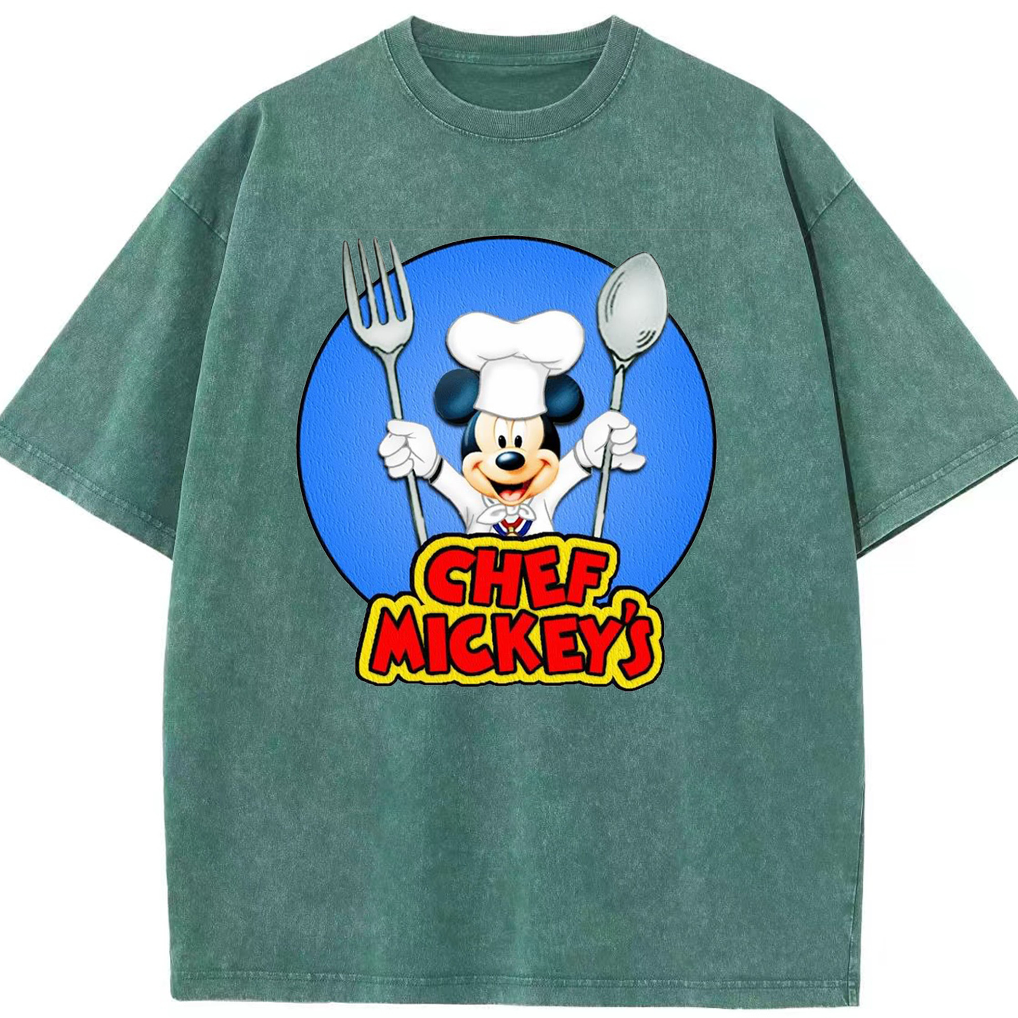 （画像用） ミッキーマウス Mickey Mouse 綿100% ヴィンテージ風 半袖Tシャツ（フロントプリント）